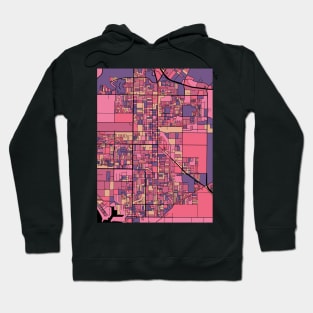 Oxnard Map Pattern in Purple & Pink Hoodie